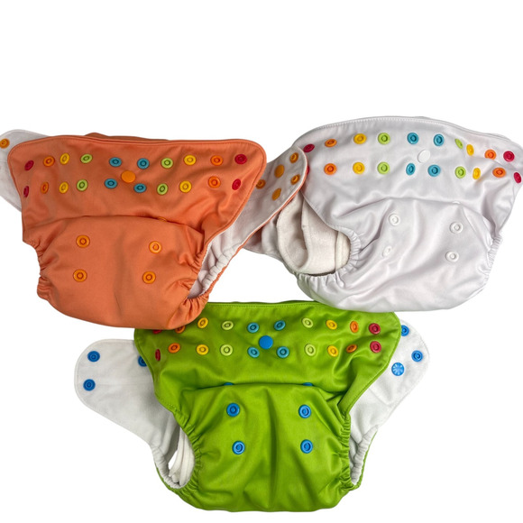 Lot of 3 Lalabye Baby Cloth Diapers Covers Bamboo Inserts Liners One Size EUC - Picture 5 of 6